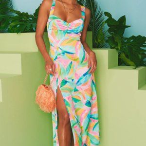 SHOW ME YOUR MUMU Tropical & Retro-Chic Mina Midi Dress